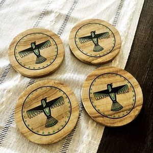 Wooden Coasters - Bird Design